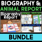 Biography Report  & Animal Report BUNDLE Nonfiction Inform