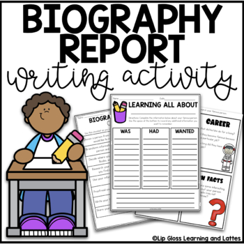 Preview of Biography Report Informational Writing