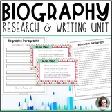 Biography Report Informational Writing | Biography Researc