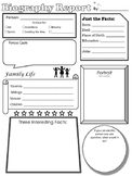 Biography Report Poster Student Research Report Printable