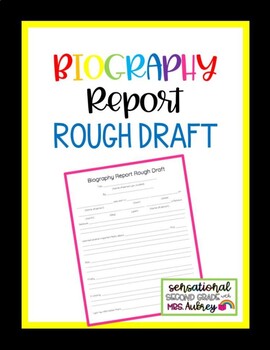 Preview of Biography Report Rough Draft- Distance Learning Compatible!