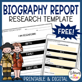Biography Report Template | Free | Printable & Digital | Google Classroom