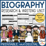 Biography Report Template and Project | Printable & Digital | Google Classroom