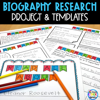 Preview of Biography Research Report Templates and Graphic Organizers
