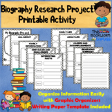 Biography Report with Graphic Organizers and Writing Template