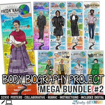 Preview of Biography Research, Body Biography Project For Non-Fiction Mega Bundle #2