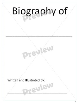 Preview of Biography Research Booklet
