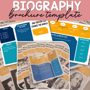 Preview of Biography Research Brochure Template (How Can One Person Change The World?)