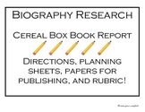Biography Research Cereal Box Report