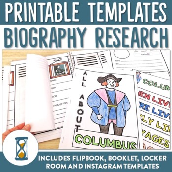 Preview of Biography Research Editable Templates