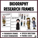 Biography Research Frames: Paragraph and Speech Templates 