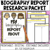 Biography Research Packet | Character Display Project