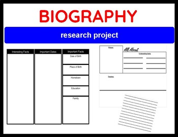 Preview of Biography Research Project