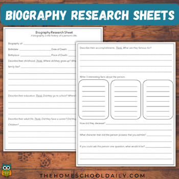biography research project pdf