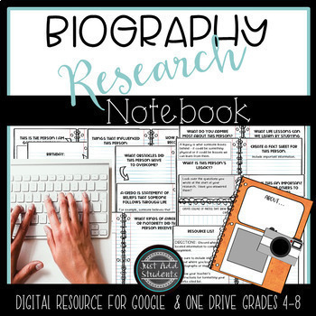Preview of Biography Research Project - Digital and Print Activities