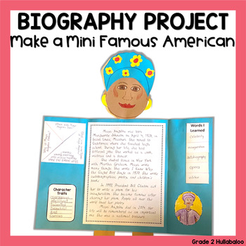 Preview of Biography Research Project  Make a Mini Model of a Famous American