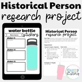 Biography Research Project - Water Bottle Stickers 