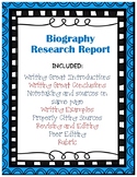 Biography Research Report