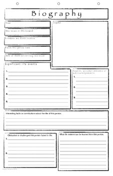 biography research template free