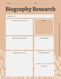 Biography Research Worksheet / Hoja de Investigación Biogr
