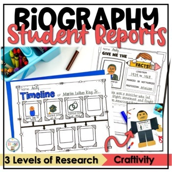 Preview of Biography Book Report Organizer Template for Biography Project w/ Autobiography