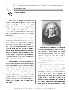 Preview of Biography: Thomas Hobbes (distance learning option)
