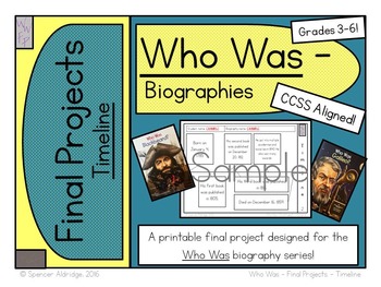 Preview of *Free* Who Was Biography Series - TIMELINE Fill-in Graphic Organizer