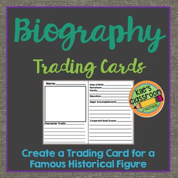 Preview of Biography Trading Card- Mini Biography Reoprt #kilefree