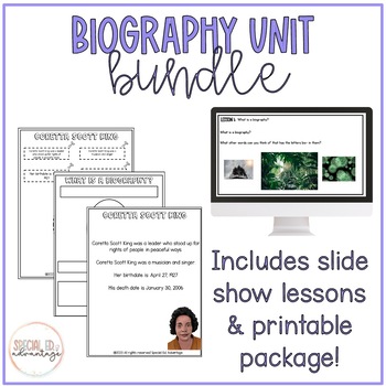 Preview of Biography Unit Bundle for Special Education and ESL Students