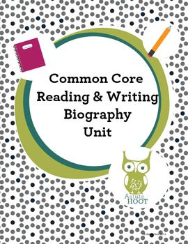 Preview of Biography Unit: Common Core Reading and Writing 