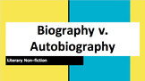 Biography V. Autobiography Analysis Pack