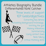 Biography Video Note Catcher Athletes Growing Bundle