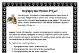 Biography Wax Museum Research Project (editable)