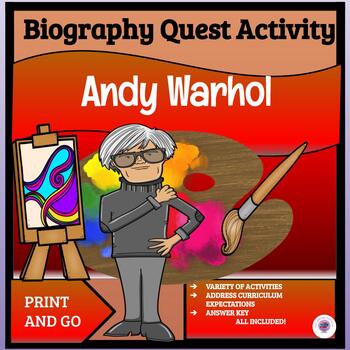 Preview of Biography Webquest Activity ~ Andy Warhol