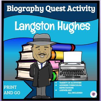 Preview of Biography Webquest Activity - Langston Hughes - Harlem Renaissance 