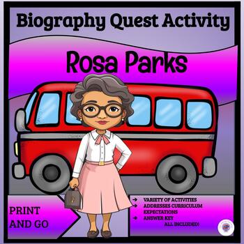 Preview of Biography Webquest Activity - Rosa Parks