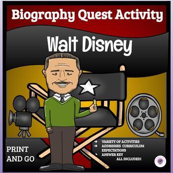 Preview of Biography Webquest Activity - Walt Disney