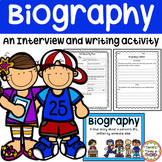 Biography Writing Activity - Interview a friend, family me