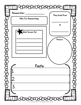 graphic organizer about your biography