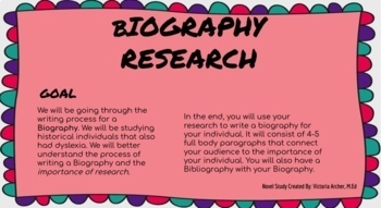 Preview of Biography Writing Process INCLUDING Bibliography!