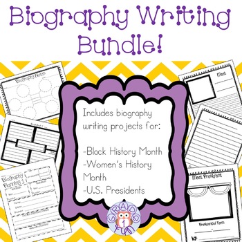 Preview of Biography Writing Projects Bundle