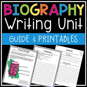 Preview of Biography Writing Unit (All-in-One Guide & Printables) - Common Core