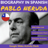 Biography in Spanish - Pablo Neruda (Poeta) - Chile