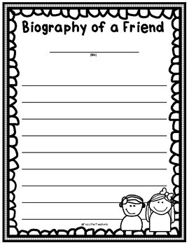 write a brief biography of a good friend of yours