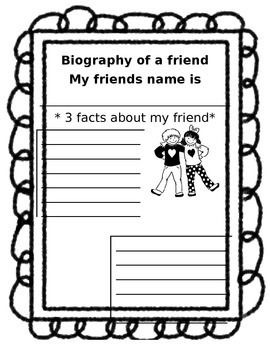 example of biography about best friend