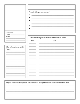 Preview of Biography worksheet