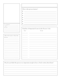 Biography worksheet