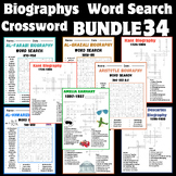 Biographys Bundle Word Search And Crossword Puzzle Workshe