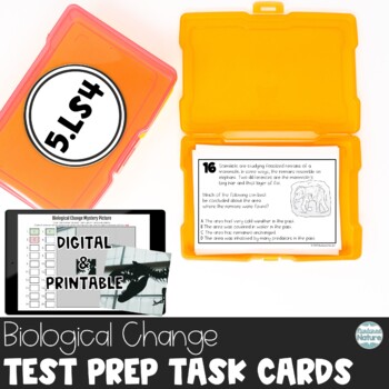 Preview of Biological Change - Unity and Diversity Test Prep Task Cards 5.LS4 - TNReady