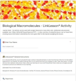 Biological Macromolecules LinkLesson® - Online Blended Dis